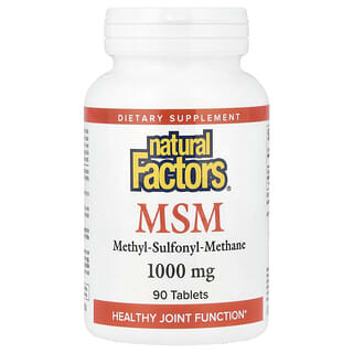 Natural Factors, MSM, 1,000 mg, 90 Tablets