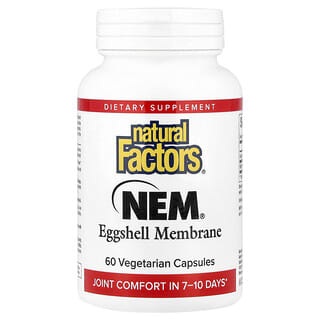 Natural Factors, NEM, 천연 난각막, 베지 캡슐 60정