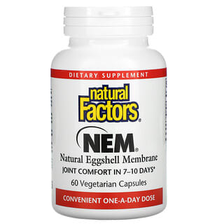 Natural Factors, NEM，天然蛋殼膜，60 粒素食膠囊