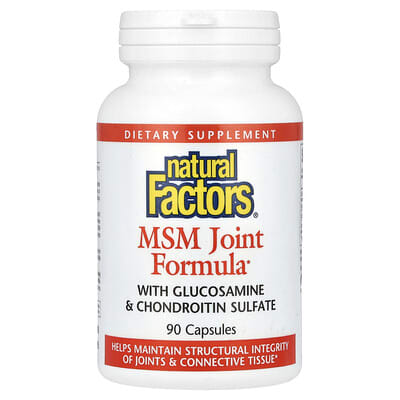 Natural Factors, MSM Joint Formula with Glucosamine and Chondroitin Sulfate, 90 Capsules