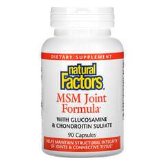Natural Factors, Fórmula para las articulaciones MSM con glucosamina y sulfato de condroitina, 90 cápsulas