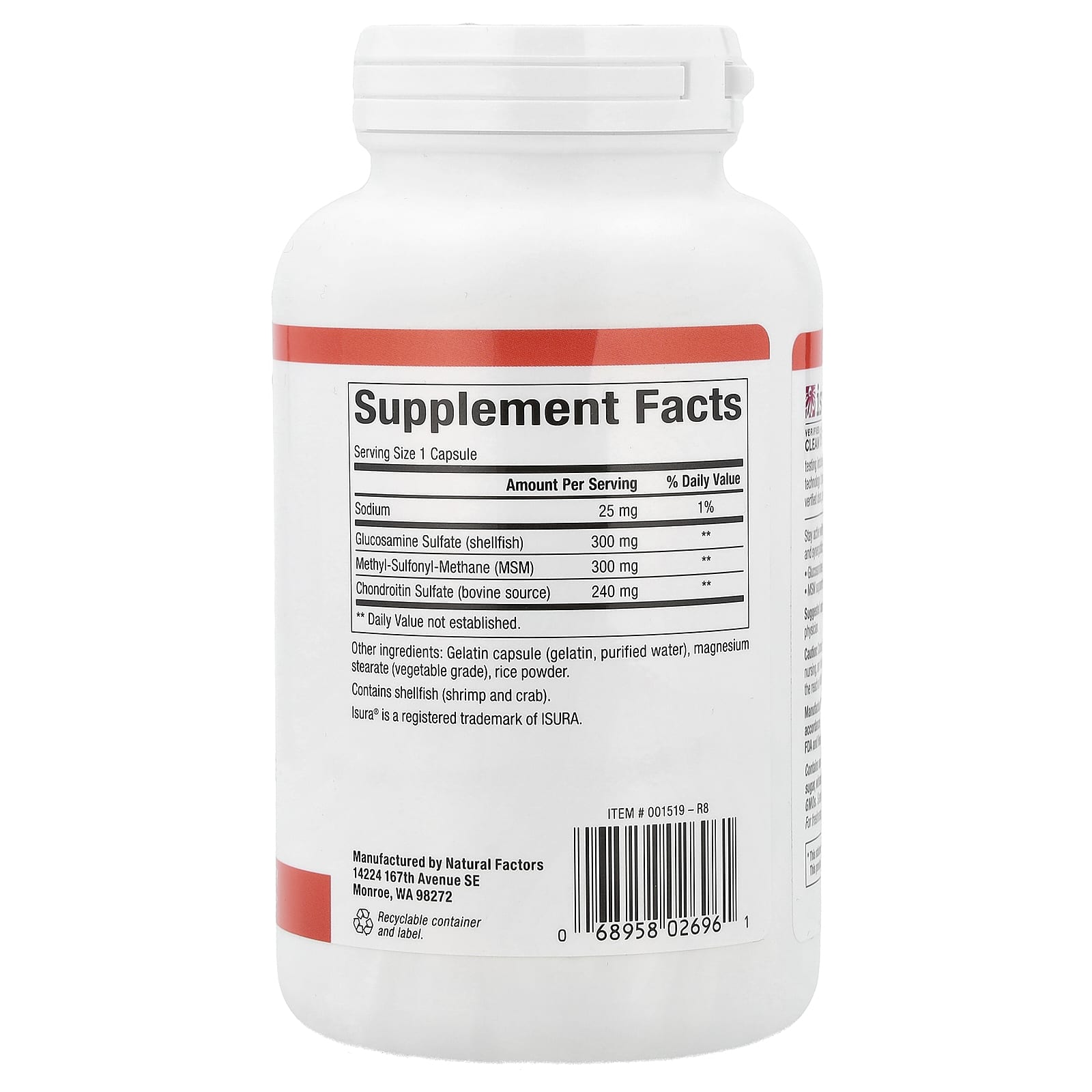 Natural Factors, MSM Joint Formula with Glucosamine & Chondroitin