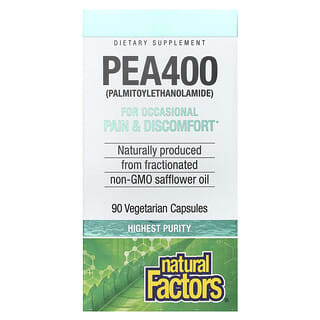 Natural Factors, PEA400, 90 вегетарианских капсул