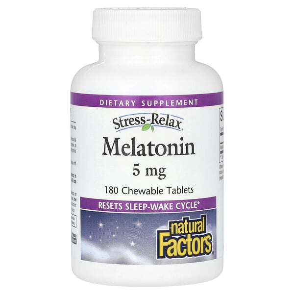 Stress-Relax, Melatonin, 5 mg, 180 Chewable Tablets