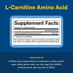 L-Carnitine, 500 mg, 60 Vegetarian Capsules