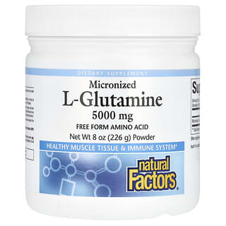Natural Factors, Микронизиран L-глутамин на прах, 8 унции (226 g)