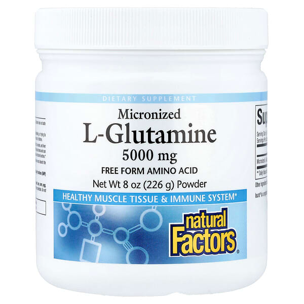 Natural Factors, Micronized L-Glutamine Powder, 8 oz (226 g) — product photo 1