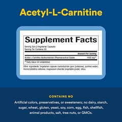 Acetyl-L-Carnitine, 500 mg, 120 Vegetarian Capsules