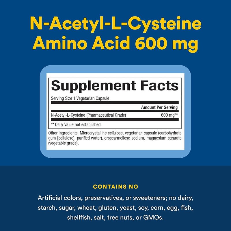 健康・医学 NACCI NAC N-アセチル-L-システイン、600mg、ベジカプセル60粒