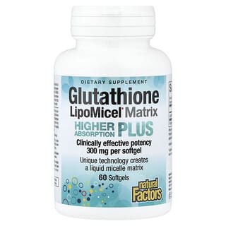 Natural Factors, 글루타치온 LipoMicel 매트릭스, 소프트젤 60정(소프트젤 1정당 300mg)