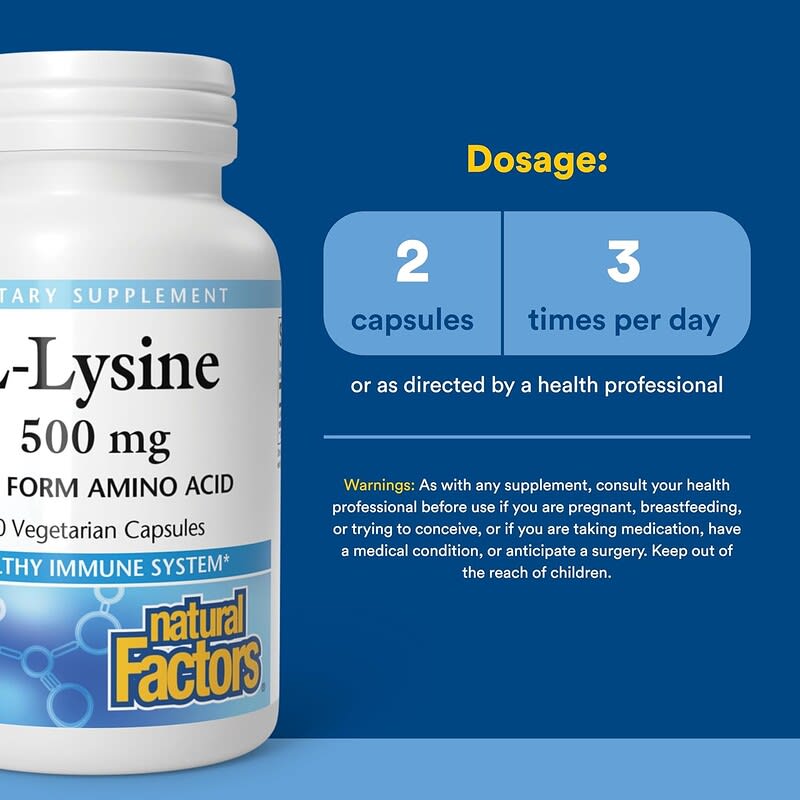 L-Lysine, 500 mg, 90 Vegetarian Capsules