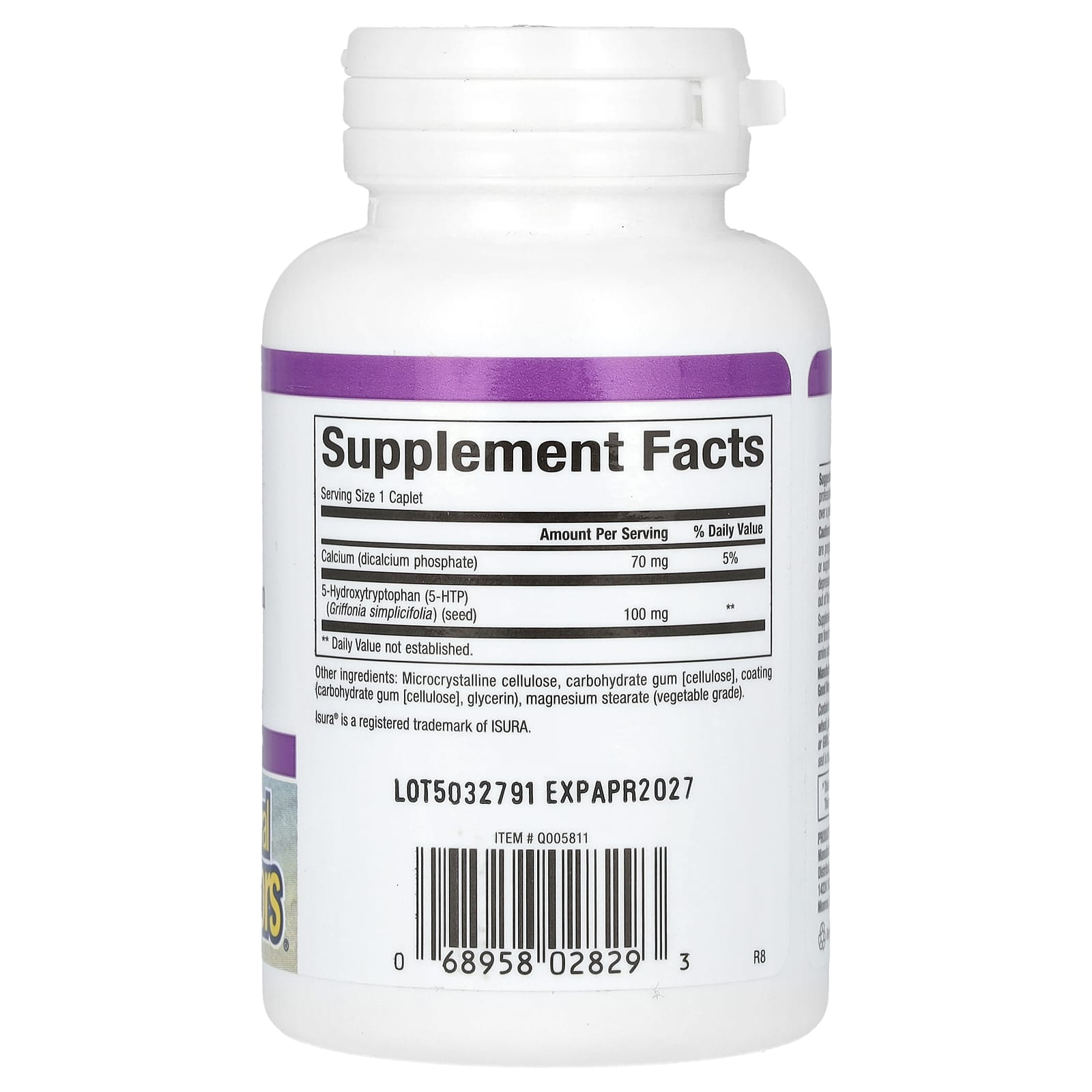 Natural Factors, StressRelax, 5HTP, 100 mg, 60 Time Release Caplets