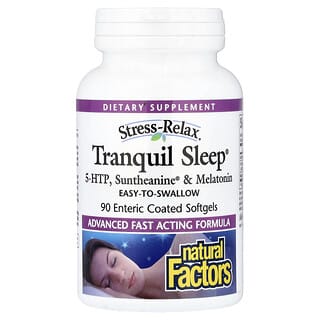 Natural Factors, Stress-Relax®, Tranquil Sleep®, 90 Enteric Coated Softgels