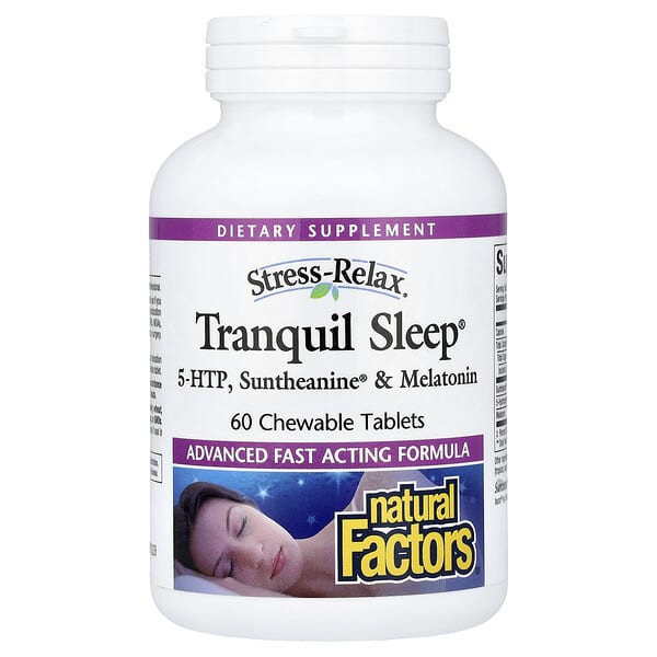 Natural Factors, Stress-Relax®, Tranquil Sleep®, 60 Chewable Tablets — product photo 1
