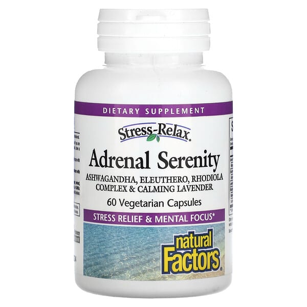 Natural Factors, Stress-Relax, Adrenal Serenity, 60 Vegetarian Capsules