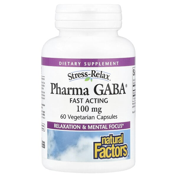 Natural Factors Stress-Relax PharmaGABA 100mg