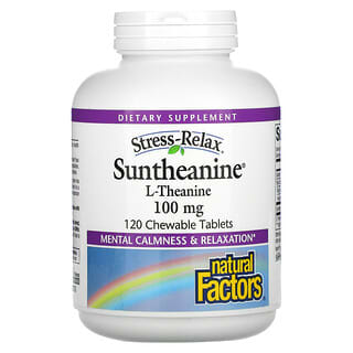 Natural Factors, Suntheanine（サンテアニン）、100mg、チュアブルタブレット120粒