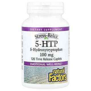 Natural Factors, 5-гидрокситриптофан, 100 мг, 120 капсул с замедленным высвобождением
