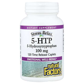 Natural Factors, Stress-Relax, 5-HTP, 100 мг, 120 капсул с медленным высвобождением
