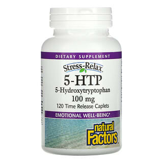 Natural Factors, 5-HTP, 100 mg, 120 comprimidos de liberación prolongada
