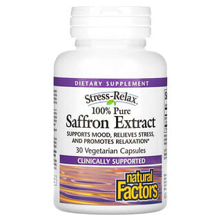 Natural Factors, Stress-Relax, 100% Pure Saffron Extract, 30 Vegetarian Capsules