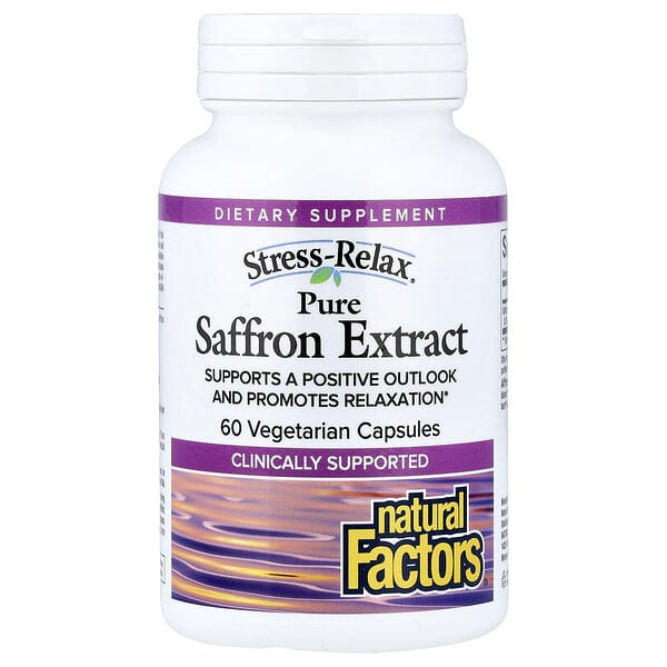 Natural Factors, Stress-Relax®, 순수 사프란 추출물, 베지 캡슐 60정(캡슐 1정당 28mg)
