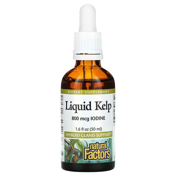 Natural Factors, Kelp liquide, 800 µg, 50 ml