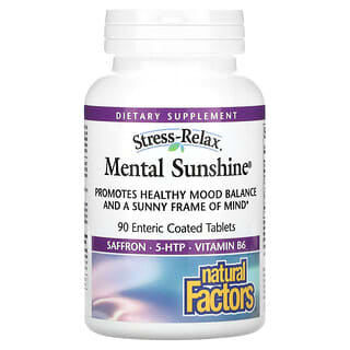 Natural Factors, Stress-Relax, Mental Sunshine, 90 Enteric Coated Tablets