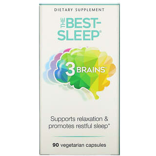 Natural Factors, 3 Brains, The Best-Sleep, 90 Cápsulas Vegetarianas