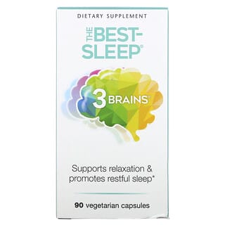 Natural Factors, 3 cerebros, El mejor sueño, 90 cápsulas vegetales