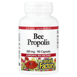 Natural Factors, Propolis pszczeli, 500 mg, 90 kapsułek