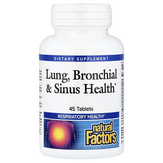 Natural Factors, Lung, Bronchial & Sinus Health, 45 Tablets