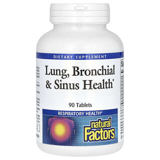 Natural Factors, Kesehatan Paru-Paru, Bronkial, & Sinus, 90 Tablet