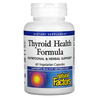Natural Factors, Formule pour la santé de la thyroïde, 60 capsules végétariennes