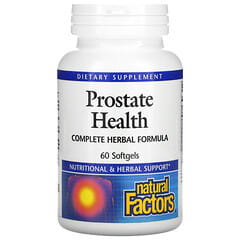 Natural Factors, Salud de la próstata, Fórmula herbal completa, 60 cápsulas blandas