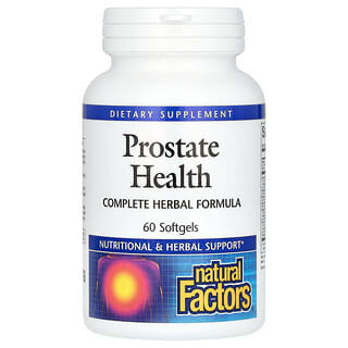 Natural Factors, Saúde da Próstata, Fórmula de Ervas Completa, 60 Cápsulas Softgel