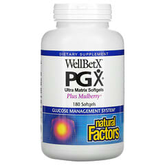 Natural Factors, WellBetX PGX, Plus mûrier, 180 capsules à enveloppe molle