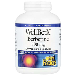 Natural Factors, WellBetX®, Berberine, 500 mg, 120 Vegetarian Capsules