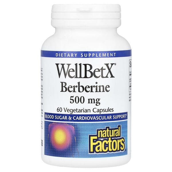 Natural Factors, WellBetX Berberine，500 毫克，60 粒素食膠囊
