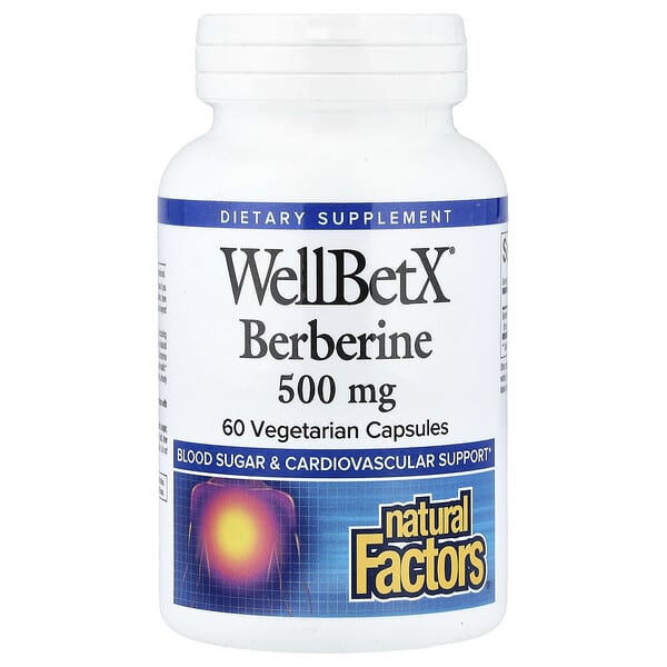 Natural Factors, WellBetX® Berberine, 500 mg , 60 Vegetarian Capsules