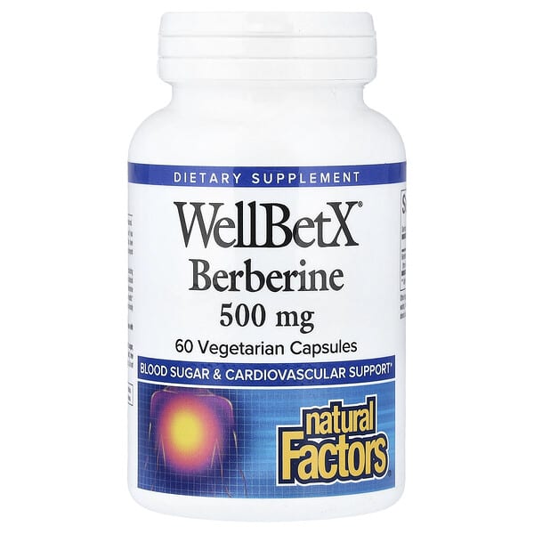 Natural Factors, WellBetX® Berberine, 500 mg , 60 Vegetarian Capsules