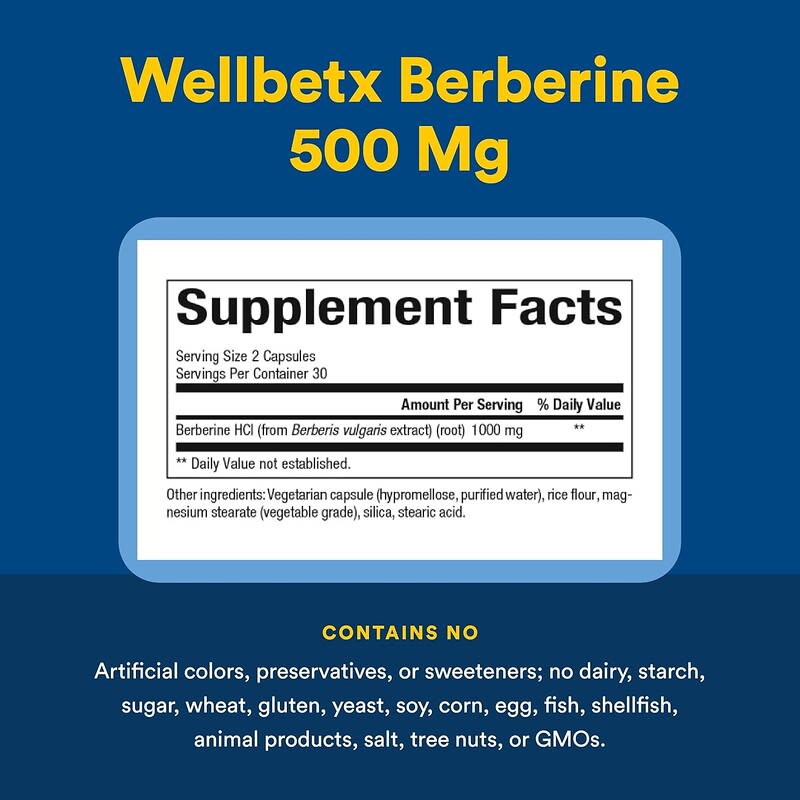 WellBetX®（ウェルベットX）ベルベリン、ベジカプセル60粒（1粒あたり