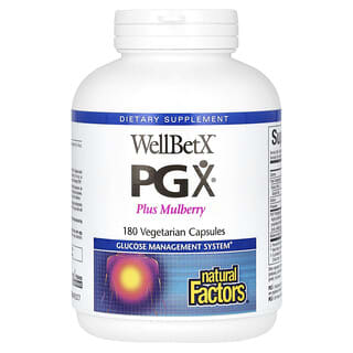 Natural Factors, WellBetX PGX, с шелковицей, 180 растительных капсул
