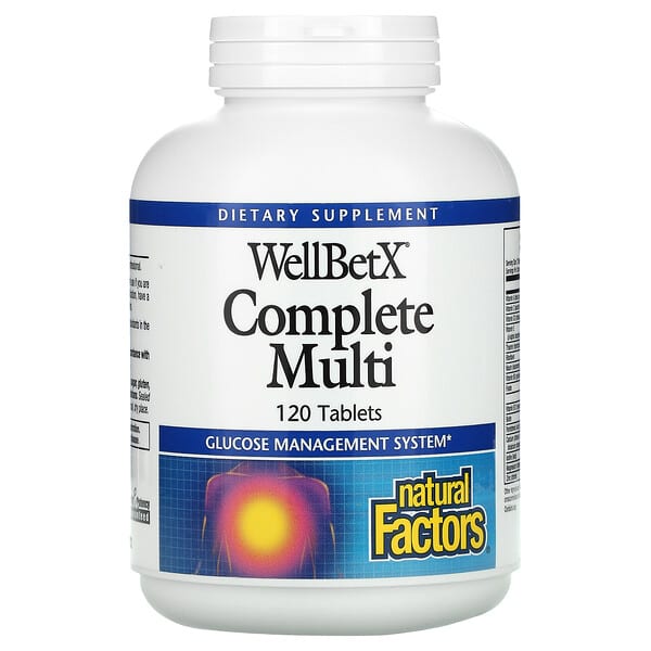 ناتورال فاكتورز‏, فيتامينات WellBetX متعددة كاملة، 120 قرصًا