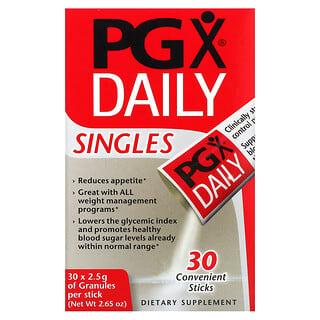 Natural Factors, PGX 매일, 1회분, 향이없는 과립, 각 30 스틱 (2.5 g)