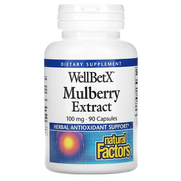 Natural Factors, WellBetX，桑葚提取物，100 毫克，90 粒膠囊