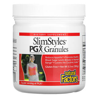Natural Factors, SlimStyles, Granules PGX, Sans arôme, 150 g