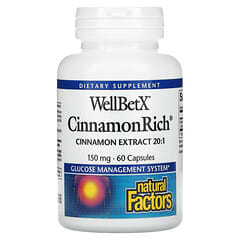 Natural Factors, WellBetX, CinnamonRich, 150 mg, 60 Capsules