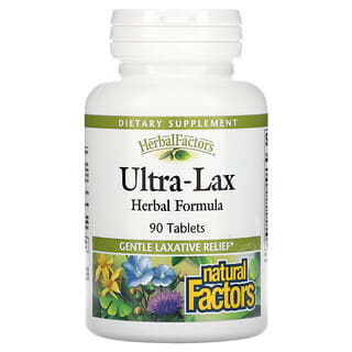 Natural Factors, Ultra-Lax, Fórmula Herbal, 90 tabletes