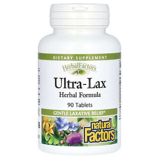 Natural Factors, Herbal Factors, Ultra-Lax, Fórmula herbal, 90 comprimidos